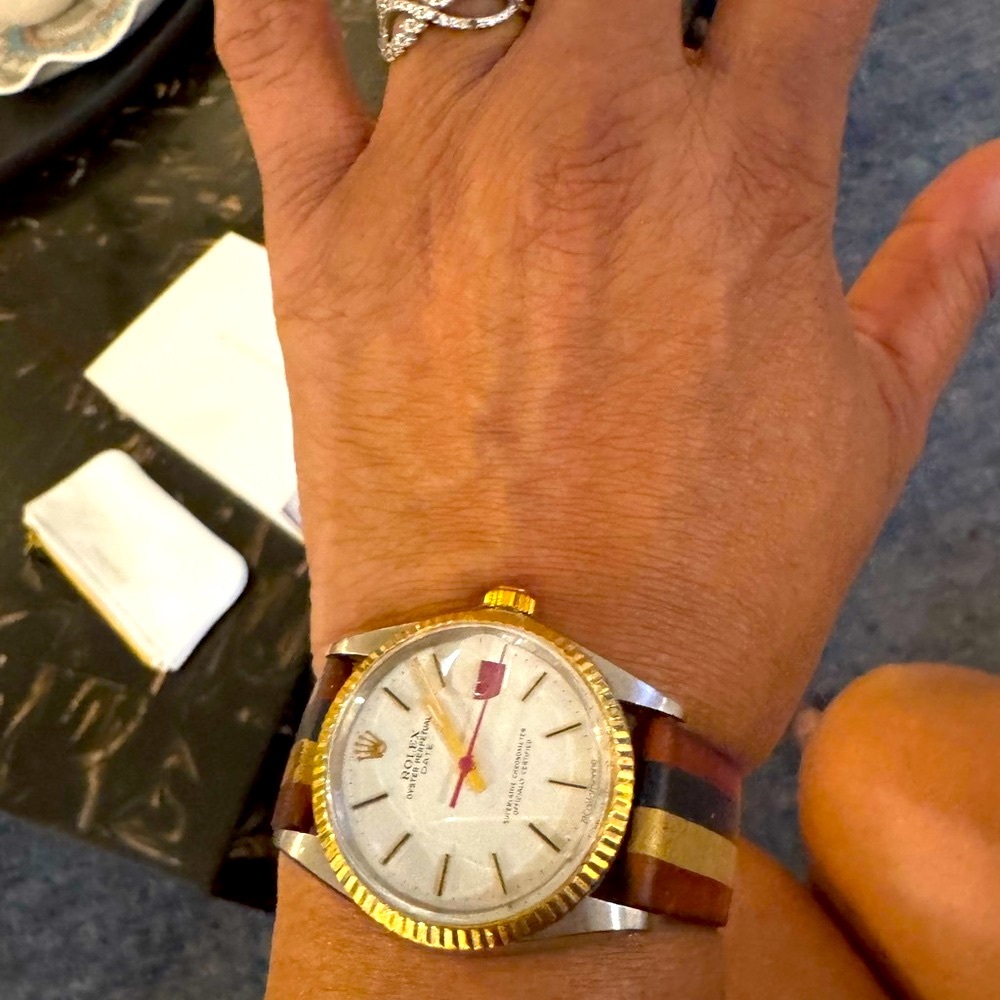 LA CALIFORNIENNE. Reimagined Rolex Two-Tone Watch with Gold and Silver Accents
